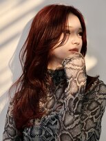 ピークアブー 原宿ハラカド(PEEK-A-BOO) ロングレイヤー顔まわり海外風大人女子暖色系20代English
