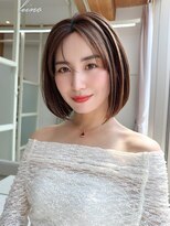 アフロート エル 大阪(AFLOAT L) 【30代】雰囲気抜群シースルーバング/小顔/艶ブラウン