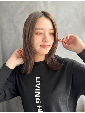 《30代～大人透明感》白髪ぼかしハイライト＋艶カラー