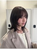 フェイスフレーミングルーツカラー天使の羽バングネオウルフボブ