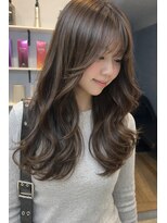 ベルベットヘア 千早店(Velvet hair)&nbsp;髪質改善カラー×レイヤーカット×オリーブグレー【みつ】