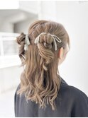 ハーフアップ くらげケア