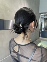 ブルー(BLUE) ヘアセット 結婚式お呼ばれ カチモリアレンジ 【mt___213r】