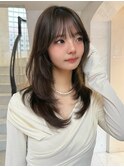韓国ヘアハッシュカットレイヤーカットブリーチ無し韓国ボブ渋谷