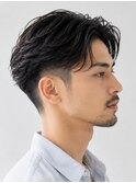刈り上げセンターパートビジネスショート大人メンズ