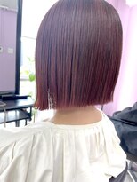 アヴァンス 難波店(AVANCE.)&nbsp;前下がりボブ×カシスレッドカラー