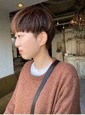 暗めブラウン/前髪あり/パーマ/ベリーショート
