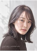 軽めロブ/ラベンダーアッシュ/透明感カラー/春日井