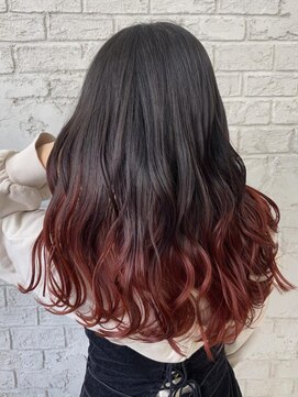 プライズ 池袋店(prize) チェリーレッドグラデーション派手髪7025