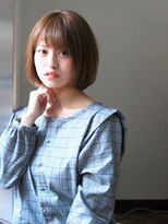 アトリエパーランプ(Atelier par LAMPE)&nbsp;ショコラベージュでピュア感…小顔切りっぱなし前下がりボブd2