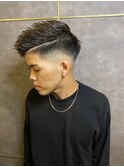 フェード×アップバング<理容室><床屋/立川/バーバー>