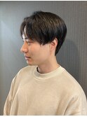 くせ毛を活かしたセンターパート 【理容室】品川/新橋/立会川
