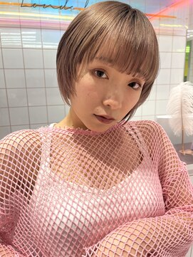 ロンドルーチェ 心斎橋(Lond luce) ダークアッシュ/ミディアムレイヤーカット［髪質改善/縮毛矯正］