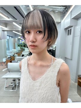 レコ 渋谷(LECO) コントラストデザイン×ショートボブ×ハイトーン