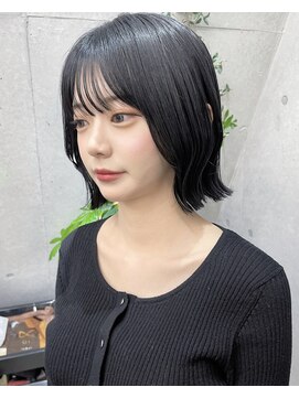 サンド 池袋(sand) イメチェン/ショート/ボブ/ブルーブラック/縮毛矯正