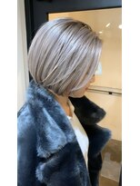 ラフ 難波店(LAFF)&nbsp;#セミディ#シアカラー#ショートヘアー#姫カット#ダークアッシュ