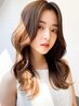 【若菜限定】本格韓国ヘア!小顔カット+髪質改善カラー+(TR&ヘッドスパ)￥12500