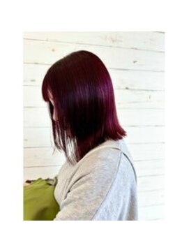 ヘアメイク アリエス 岩切店(HAIR MAKE aries) ブリーチ無し レッド メルティカラー【仙台 岩切 利府】