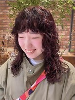 ボコカ(bococa) 【macana指名】ピンクブラウン レイヤーパーマ 暖色