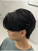 ニュアンスパーマセンターパートフェザーパーマシャドーパーマ
