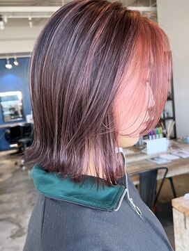 ミルシンク(1005mille cinq) フェイスフレーミング/デザインカラー/コーラルピンク