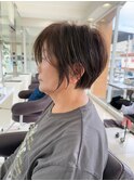 ショートカット×ひし形ショートボブ×前髪あり30代40代50代