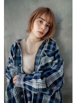 ギークス(GEEKS)&nbsp;【GEEKS渋谷】秋カラー/オレンジベージュ/レイヤーボブ/20代30代