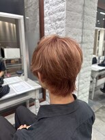 アース 福岡天神赤坂店(HAIR & MAKE EARTH) ショートスタイルにオレンジブラウン