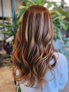 立体感3Dカラー☆外国人風バレイヤージュロング[成田/富里]