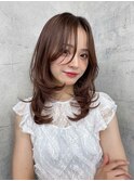 レイヤーカット/ブリーチなしダブルカラー/顔まわりレイヤー