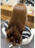 ブリーチなしWカラー×ミルクティーブラウン
