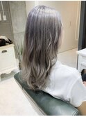 『カット+低ダメージブリーチ+ラベンダーグレージュ』 3Dカラー