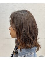 ラテルネ 名駅店(Laterne)&nbsp;ロブヘアパープルカラー/ニュアンスパーマアッシュパープル