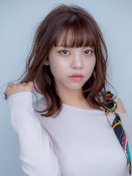 オースト ヘアー ステラ 新宿店(Aust hair Stella) くびれミディ×ケアブリーチ☆ピンクベージュ k