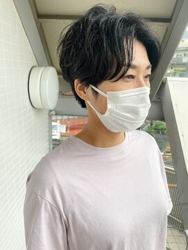 オーシャン(Ocean) ［OCEAN　Hair&Life]黒髪アッシュ/くせ毛/前下がりショート