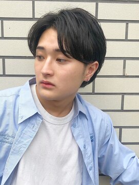 シスタ(SISTA) 【SiSTA】田中黒髪センターパートツーブロック韓国マッシュ