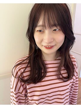 ソルア(soLua) ピンクブラウン/韓国風巻き