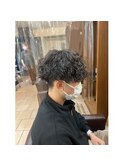 MEN'SHAIR/アップバング/ツーブロック/束感ショート/波巻き
