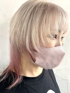 マイレ(maile) #ホワイトミルクティー#ピンク#春色#ウルフ