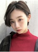 フレンチカジュアル　ナチュラルショート　グレーベージュ