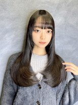 ユアーズ ヘア 恵比寿本店(youres hair)&nbsp;髪質改善トリートメントで叶う美髪ストレート　艶髪　前髪