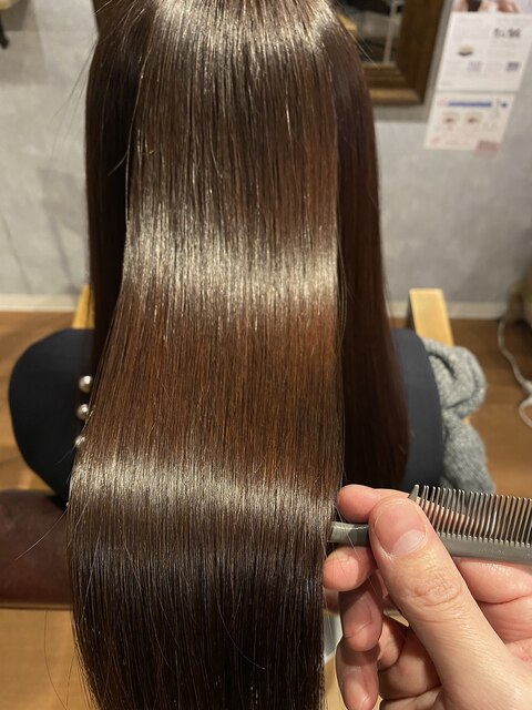 【髪質改善カラー】ツヤ髪　ショコラブラウン