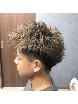 クレオ 福大通り店(CREO) 刈り上げスパイキー×ミルクティーグレージュ