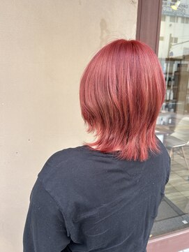 ココカラヘアー プラス(cococara‐hair plus) ハイトーン/ブリーチ/カシスピンク/ミディアムウルフ