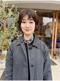ミニボブ×パーマ