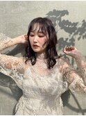 ふんわりミディアム/カーリーヘア/ウェーブ/ミディアムヘア