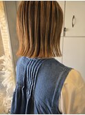 ハイライト×丸くならないボブ