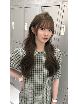 エヌ 大阪梅田店(enu) 韓国風顔周りレイヤー×オリーブベージュ