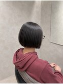 前下がりボブ×ブルーブラック