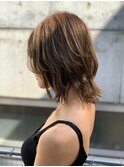 『AUSTIN銀糸町』くせ毛風無造作カール×丸みショートボブミディ